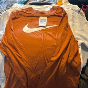 Nike Burnt Orange Crew Neck Top